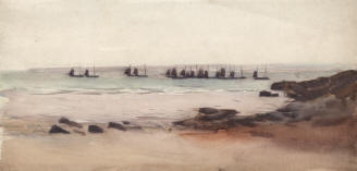 [Painting by Owen Merton.]