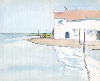 [Painting by Owen Merton.]